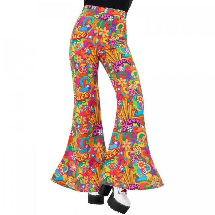 Smiffys Dámský/Dámský Duhový Mírový Kostým Zvonové Kalhoty