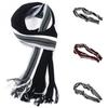 Business Affairs Scarves Knit Scarf Warm Winter Fringed Muffler Striped Scarf Scarf Tassel Scarf
