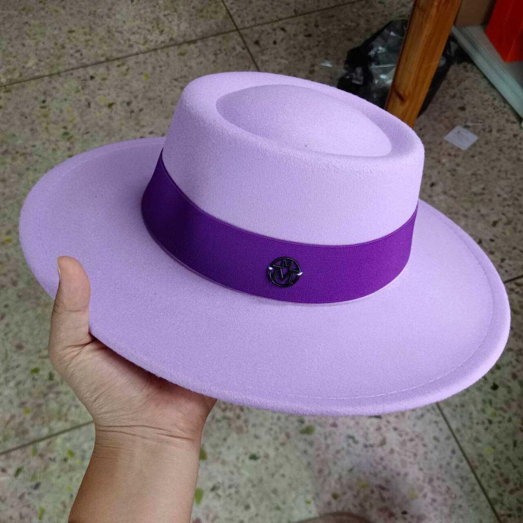Fedora Autumn And Winter Hat Letter Accessories French Retro Punk Men And Women Wide Brim Hat Gorras Hats For Man