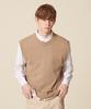 Blond9 Round Neck Knit Vest_Mocha