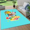 Rainbow Brite2 Flannel Pattern Square Carpet,Area Rug,Carpet Rug for Living Room Bedroom Sofa Playroom Decor,Non-slip Floor Mat
