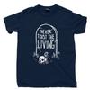 Death T Shirt Skull Skeleton Coffin Grim Reaper Necklace Ring Sticker Patch Tee