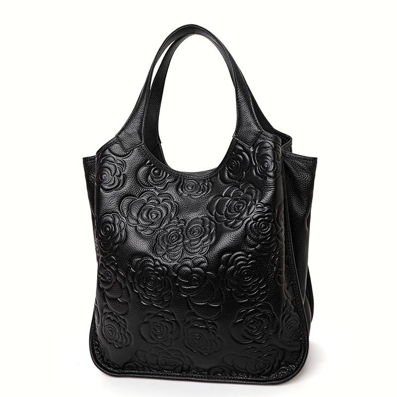2024 Neue Damenhandtasche, modisch, vielseitig, aus Rindsleder, bedruckt, große Kapazität, Pendler-Umhängetasche