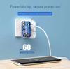 Compatible with Huawei 66W Super Fast Charging Kit: 6A Type-C Cable & Charging Head for Xiaomi, Honor, and Android Devices.