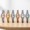 GEDI Women's Roman Numerals Gold Square Quartz Watch – Luxury, Versatile, Retro Steel Band.