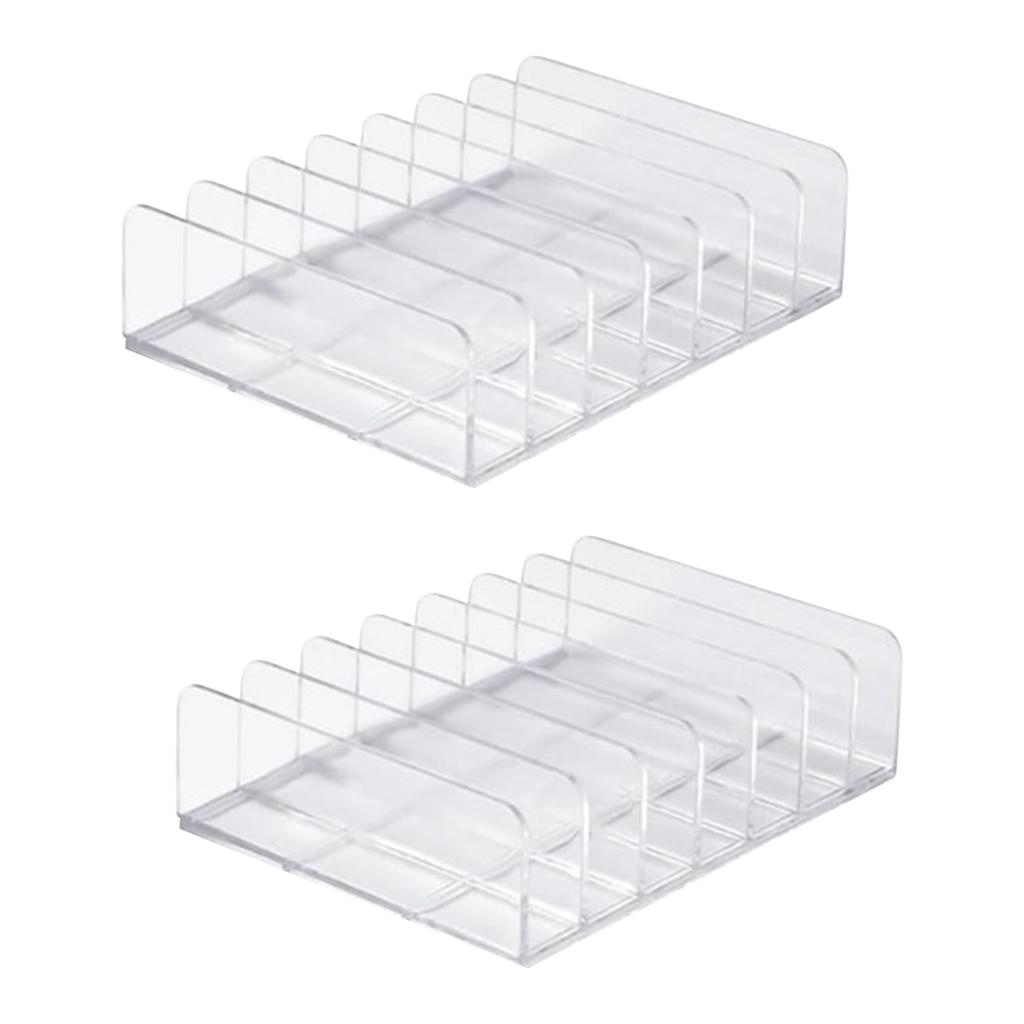 Eye Shadow Storage Box With Powder Drawers, Large 7-Compartment, 2 Pieces