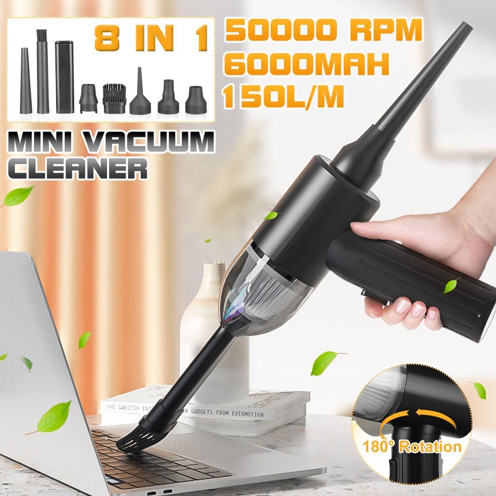 2-in-1 Cordless Car Vacuum Cleaner Compressed Air Duster Portable Electric Air Blower for Keyboard Computer Seat Device Cleaners