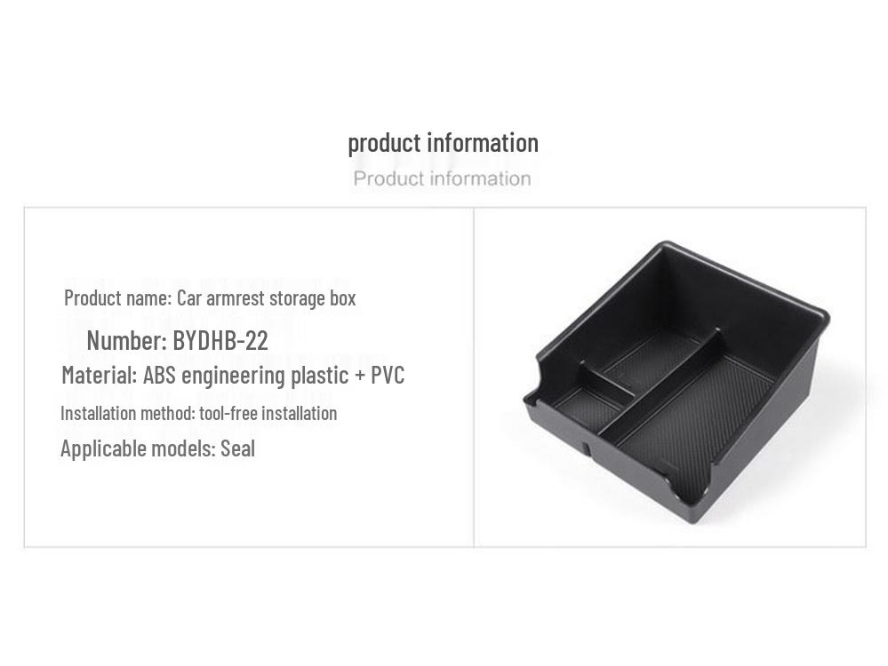 EV Center Console Armrest Storage Box for Applicable 22-24 Models