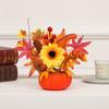 Fake Plant Simulation  Pumpkin Flowers Simulation Flowers Halloween Pumpkin  Party Decor