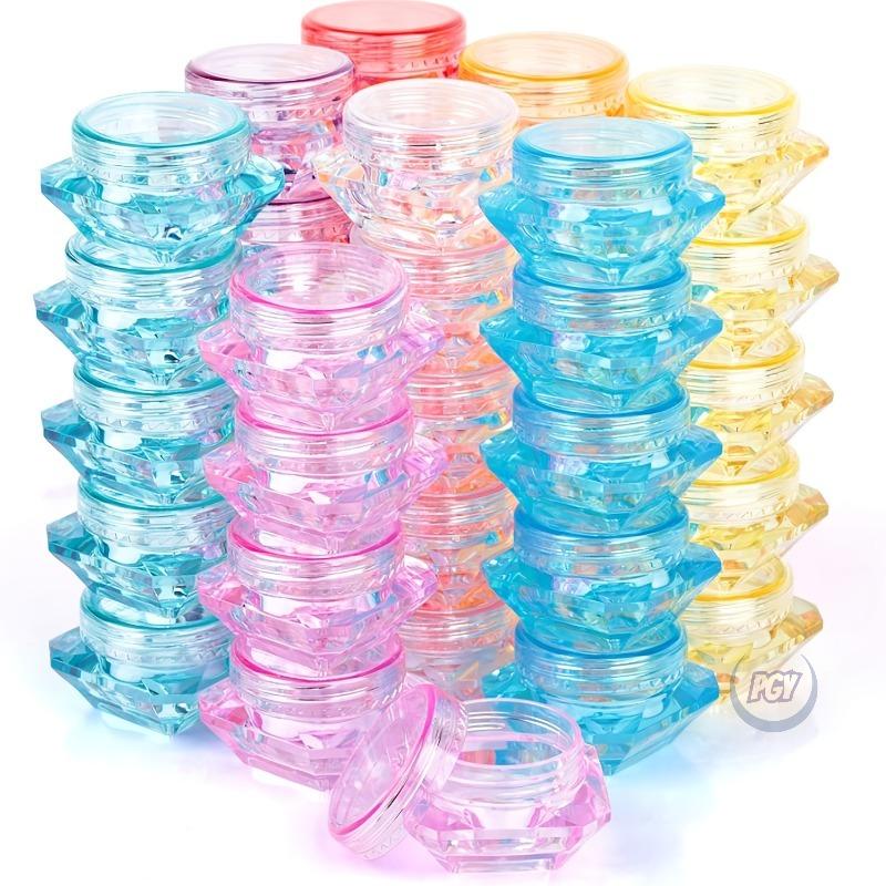 40pcs Cosmetic Containers 3ml Sample Empty Container Plastic Travel Pot Jar Eye Shadow Nails Powder Lotion Cream Sample Storage