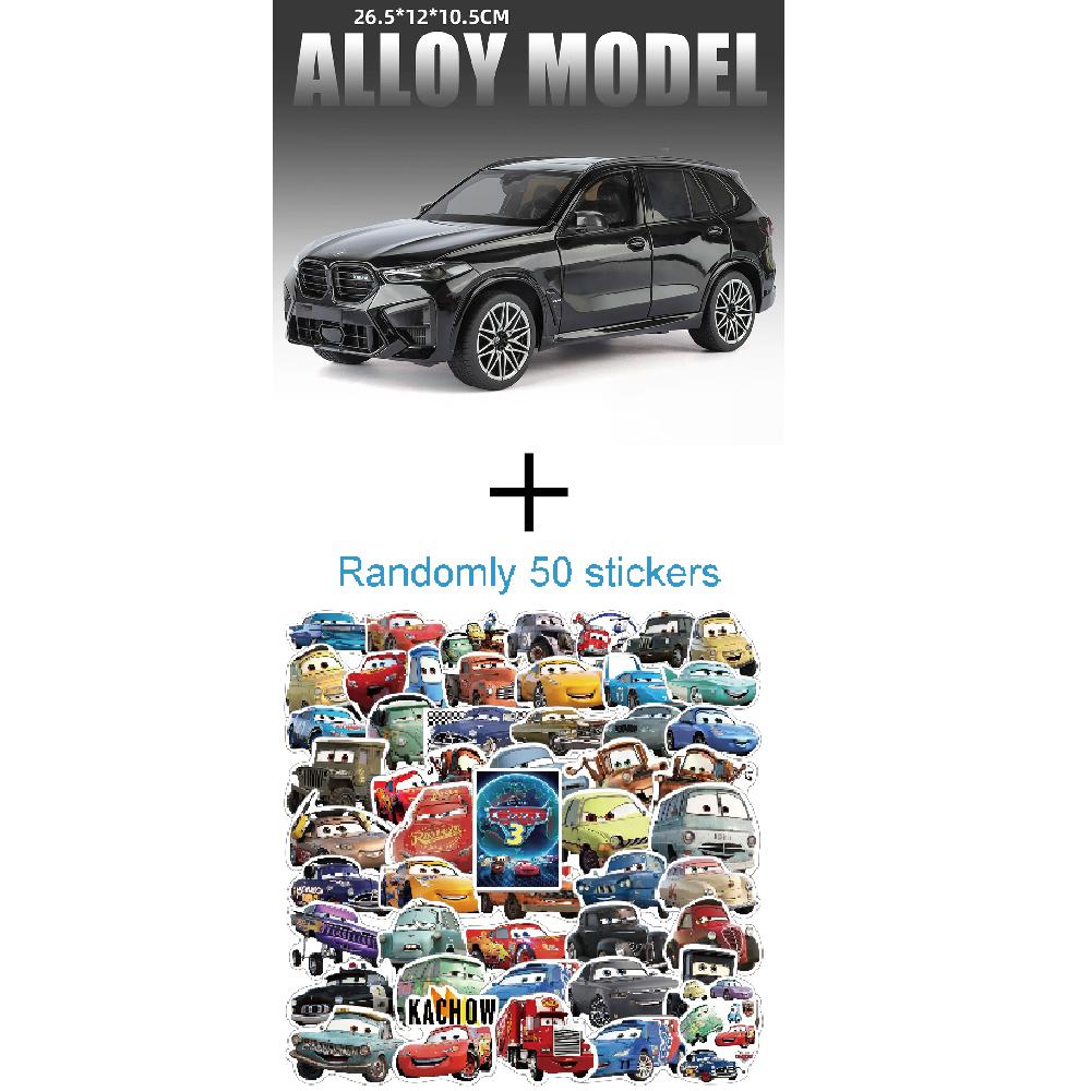 1:18 Large Size X5M Car Model Toy Alloy Body Rubber Tires Slide Forward Shock Absorption Vehicle Models Desktop Ornaments