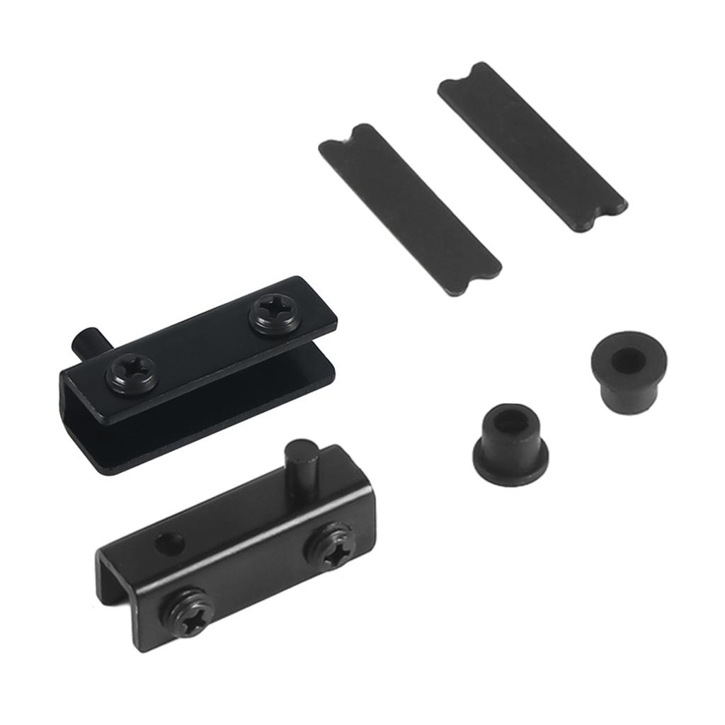 Glass Door Pivot Hinges Cupboard Showcase Clip Glass Clamps Latches Rust-Proof No Drilling Home Furniture Hardware Accessories
