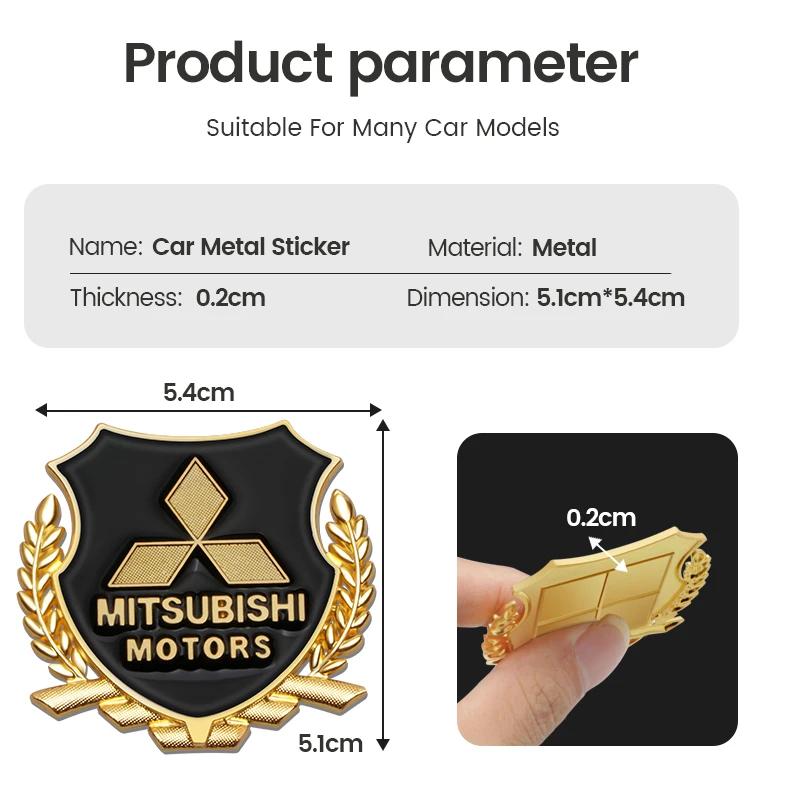 3D Metall Auto Emblem Seite Kofferraum Tür Fenster Aufkleber Dekoration Decals Für Mitsubishi Asx Lancer Pajero Outlander Delica Eclipse