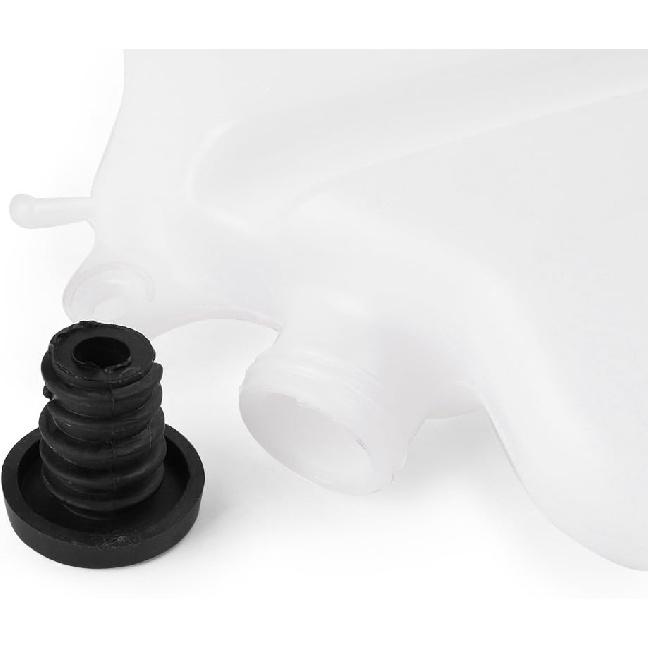 Mallofusa Motorcycle Radiator Water Coolant Reservoir Overflow Tank Replacement Compatible for Ninja ZX-6R 2009 2010 2011 2012 White