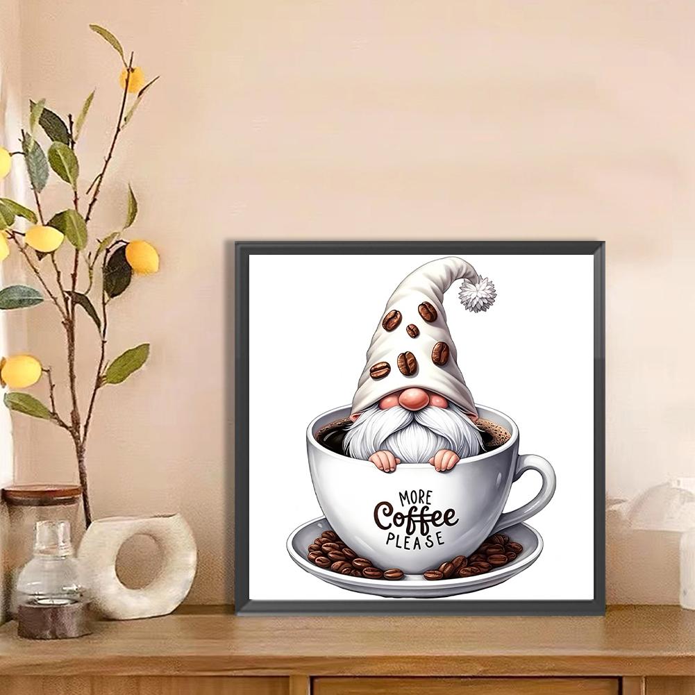 Gnome Full DIY 5D Round Drill Diamond Art Kits for Adults/Beginners Gift Idea Home Decor Diamond Painting Gem Art 11.81x11.81in