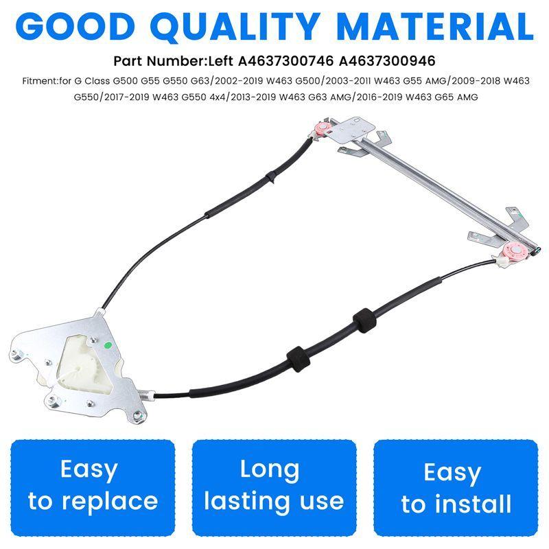 AA92-Car Rear Door Window Regulator Without Motor For Mercedes Benz W463 G-Class G500 G55 G550 G63
