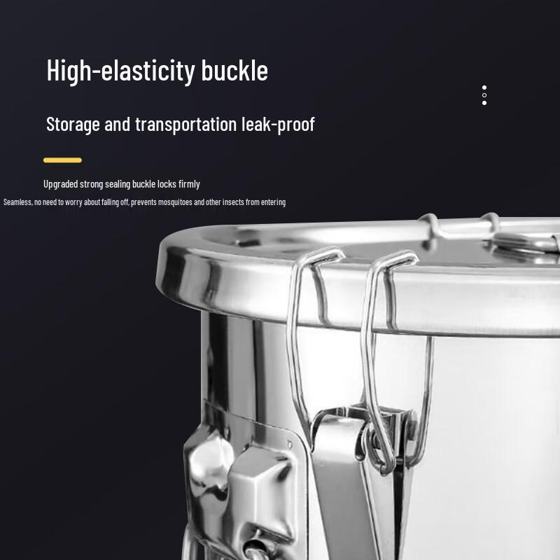 JIWANGGU 304 Stainless Steel Multi-Purpose Sealed Storage Bucket