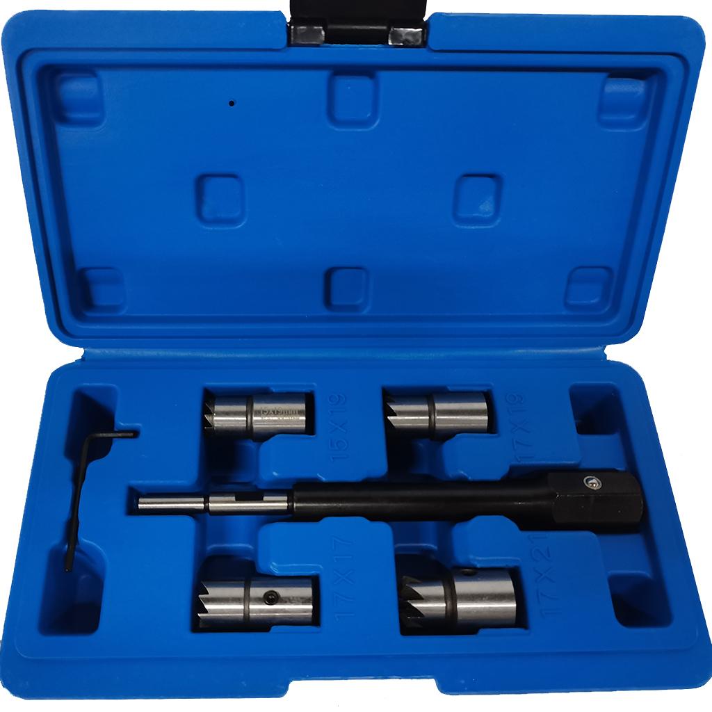 5 pcs Automobile Die-sel Fuel Injector for Seat Cleaning Kit Hand Tools Blue