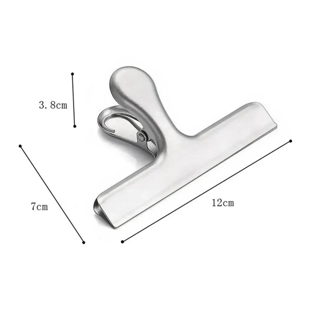 1/3pcs Stainless Steel Bag Clipsf For Food Heavy Duty Metal Silver Food Clips Office Paper Clamps Air Tight Seal Snack Clips