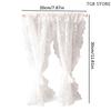 1/12 Scale Lace Curtain Miniature Dollhouse Bedroom Furniture Decor Toy Dolls House Accessories for Micro Scene Photo Props