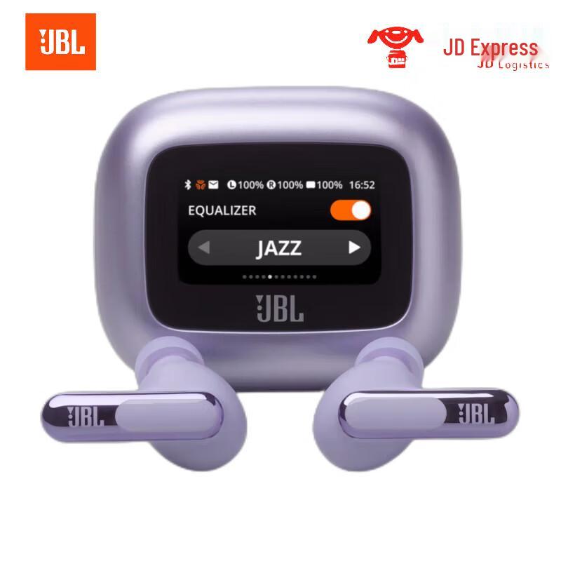 JBL LIVE BEAM3 True Wireless Smart Noise-Cancelling Bluetooth Earbuds with Smart Touchscreen