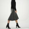 ACUD Herringbone Flared Skirt_Black