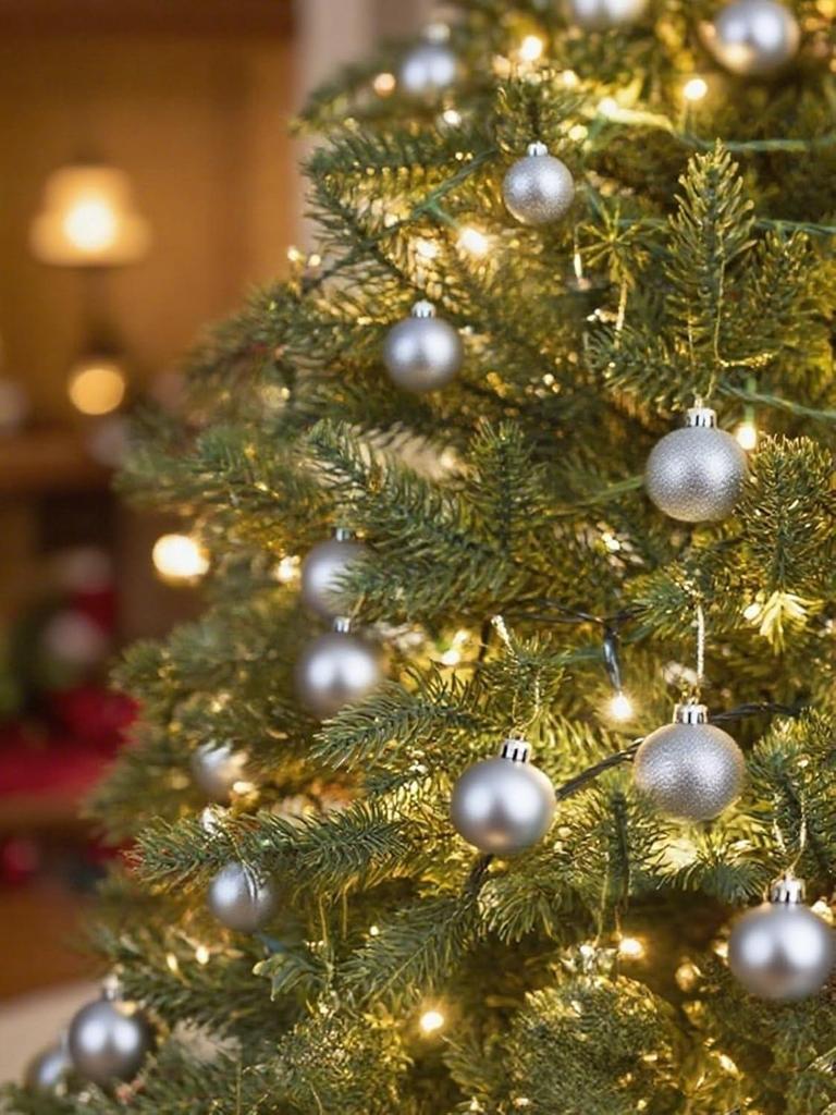 36-Piece Shatterproof Christmas Ornaments, Silver Plastic,1.6 Inch Diameter