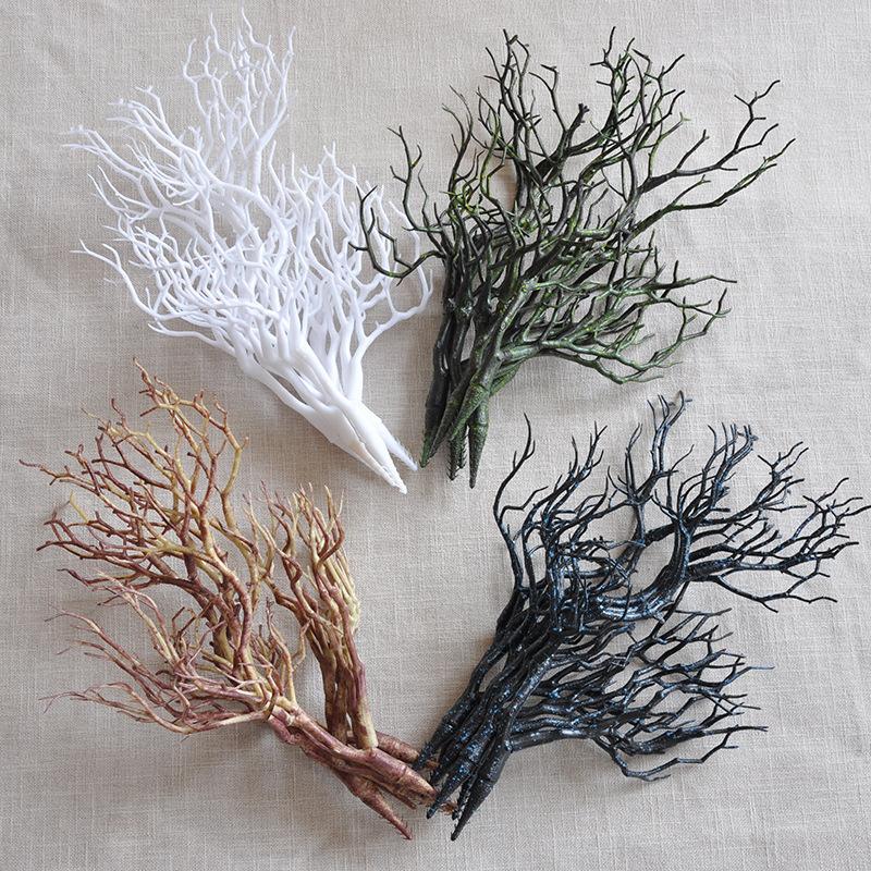 1PC 35cm Plastic Material Handmade Material Mori DIY Simulation Dry Small Branch Antlers Coral Headdress Accessories