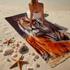 White Tiger Family Beach Towel, Super Soft Microfiber, Gift for Her/Him, Birthday, for Pool, Beach, Travel, Home Decor Fan gifts
