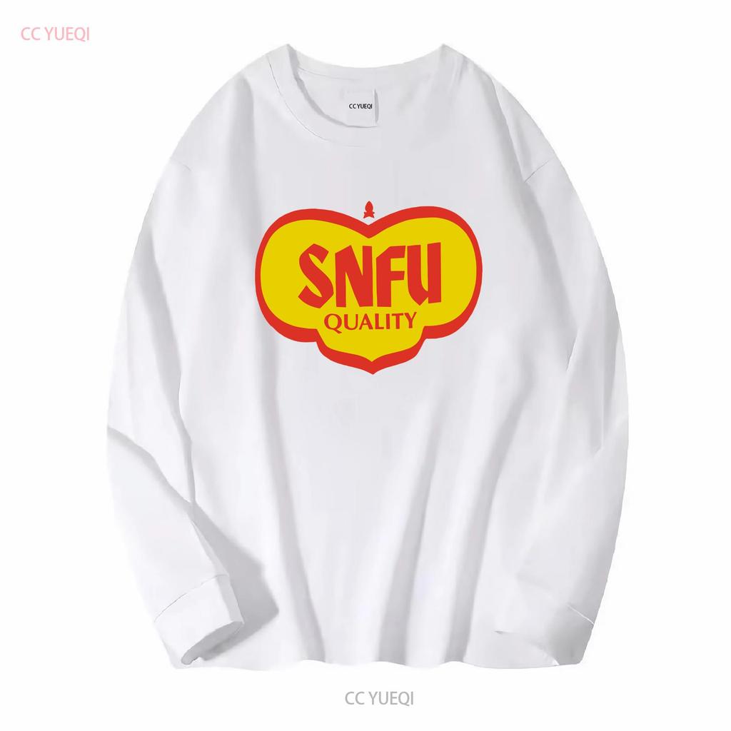 Snfu tourt um die Welt und anderswo Hardcore-Punk 80er Remake Shirt TE2506 lange Ärmel Vintage Gewaschen Stilvoll