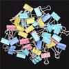 20PCS Clips 15mm Metal Binder Clips Paper Clips Supply Office Supplies Stationery Binding Supplies Colorful Clips