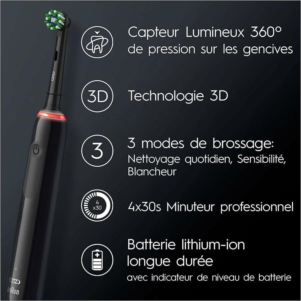 Oral-B Pro 3 3000 Electric Toothbrush 3 Modes Black