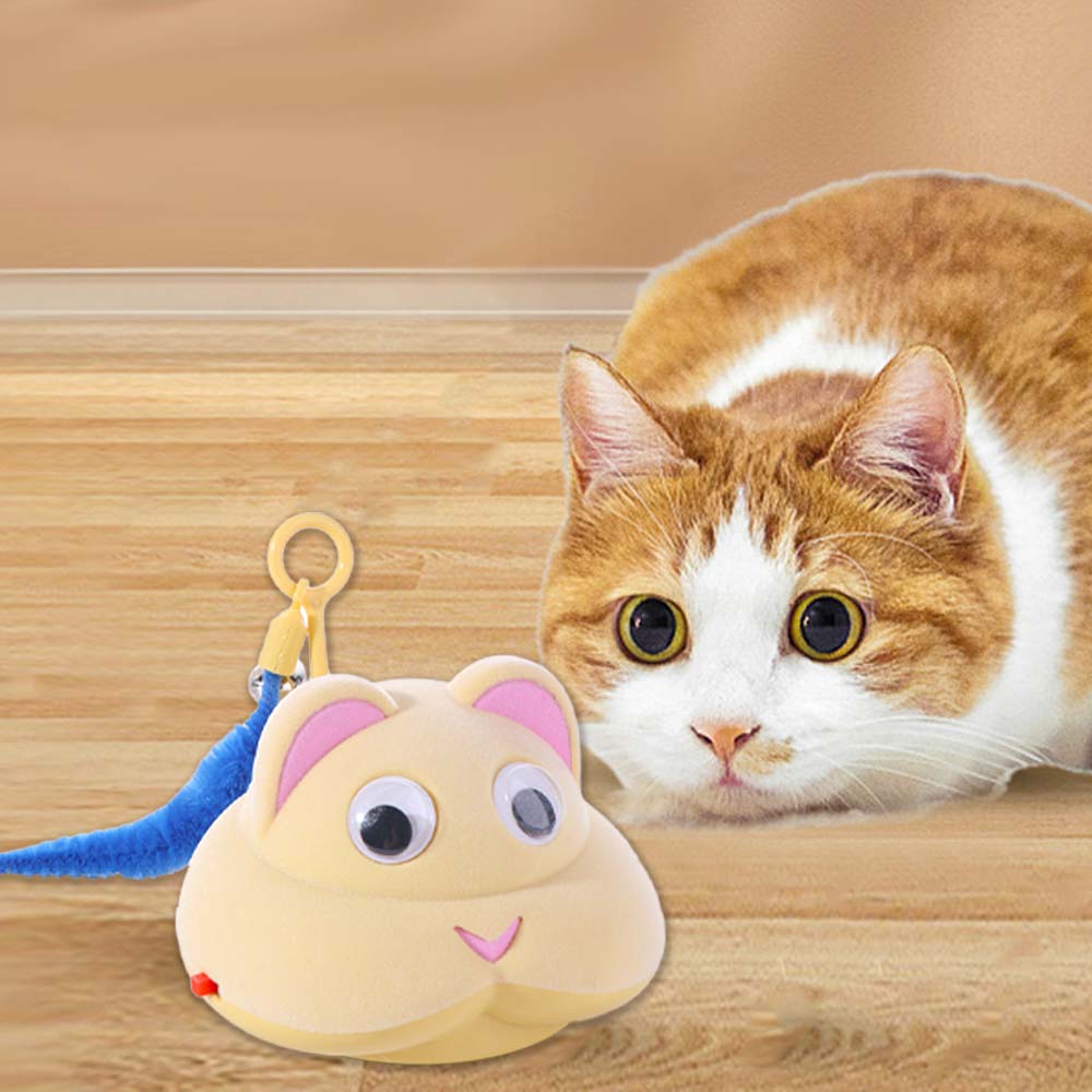Electric Interactive Cat Toy Rechargeable Automatic Cat Teasing Device  for Indoor Cats Puppies