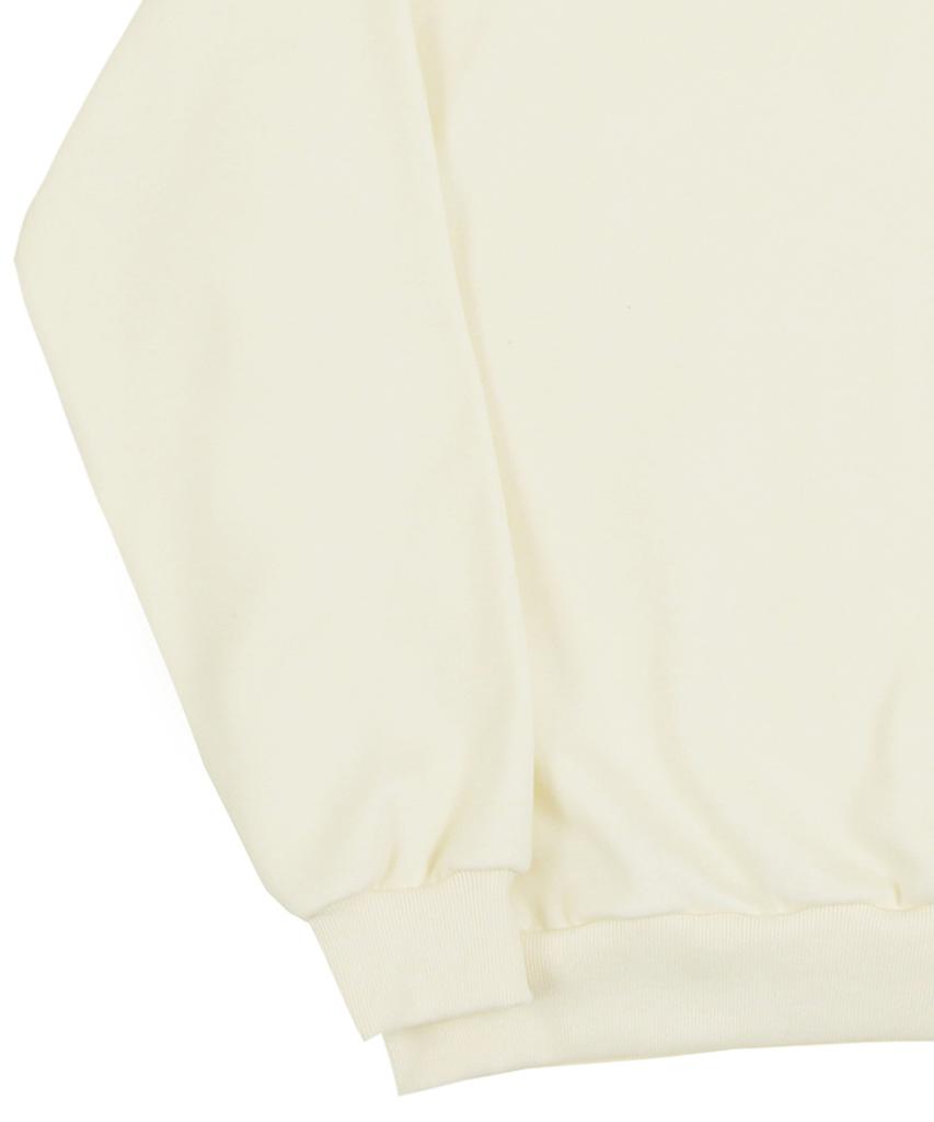 GRAVER [Unisex] Double Smile Embroidered Logo Sweatshirt_Cream