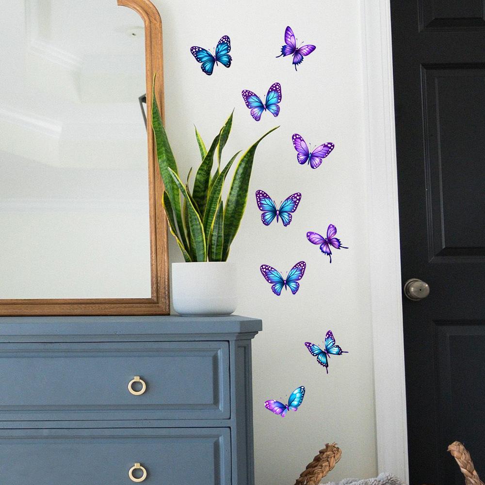Painted Butterfly Bedroom Living Room Entrance Home Background Decoration Wall Stickers