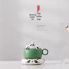 Panda Ceramic Filter Tea Mug with Coaster