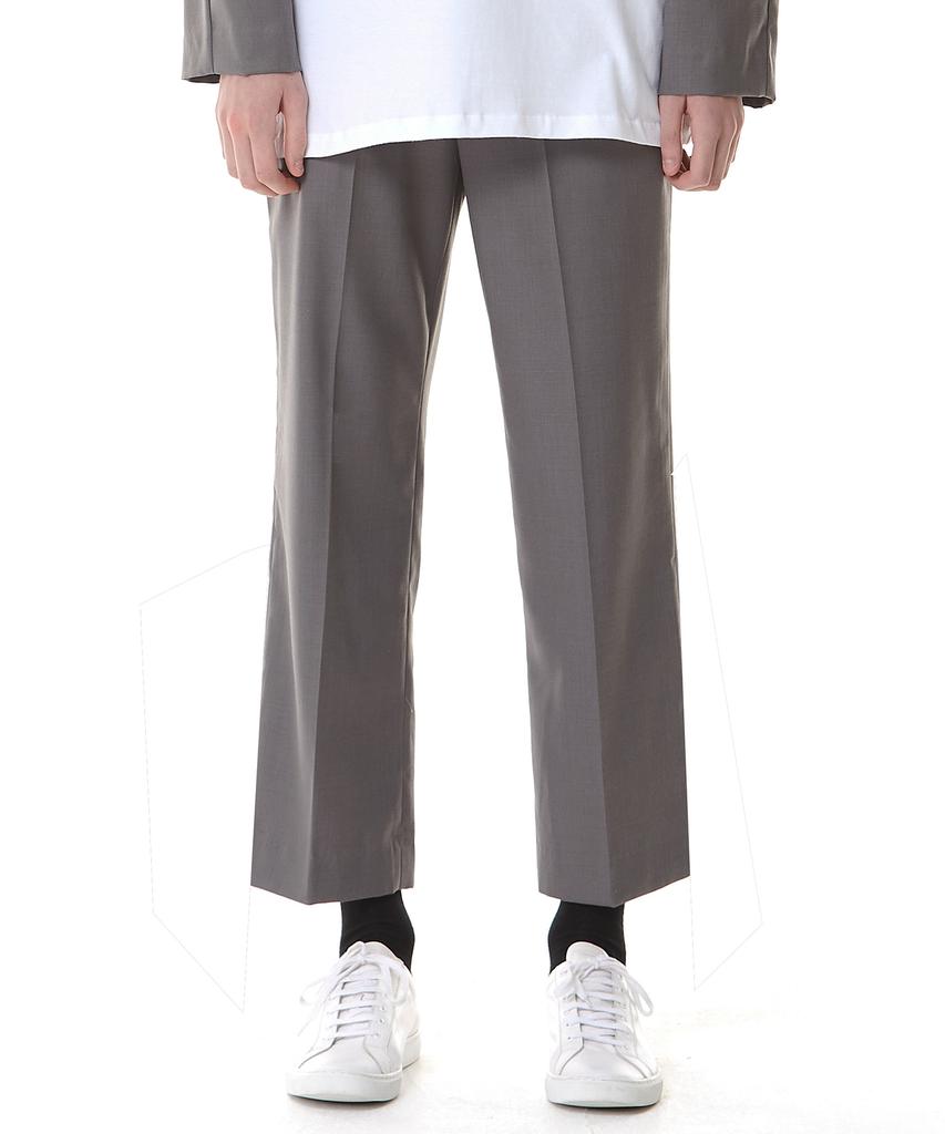 Millin Crop Wide Slacks (Gray)
