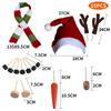 Outdoor Snowman Costume Dress Up Kit Hat Scarf Carrot Nose Activity Toy Gift