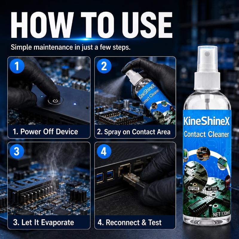 130Ml Electronic Contact Cleaner Spray Fast Drying No Residue  For Circuit Board Pc Laptop Precision Cleaning