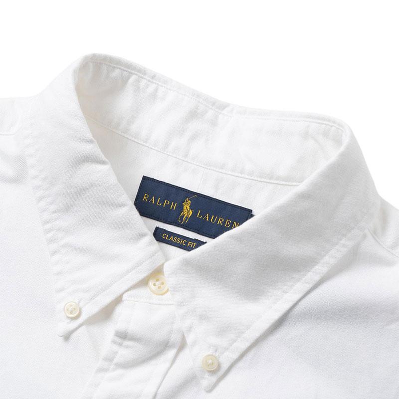 Polo Ralph Lauren Solid Color Polo Collar Single-Breasted Shirt Men Shirts White 710745385-002