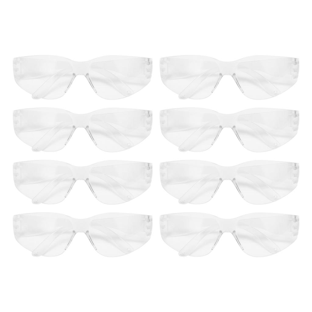 8pcs Safety Goggles AntiImpact Dustproof Eyes Protector for Riding Woodworking Construction Work