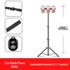 Mobile Streaming Stand with LED Fill Light and Multi-Camera Mount for Desktop and Outdoor Photography