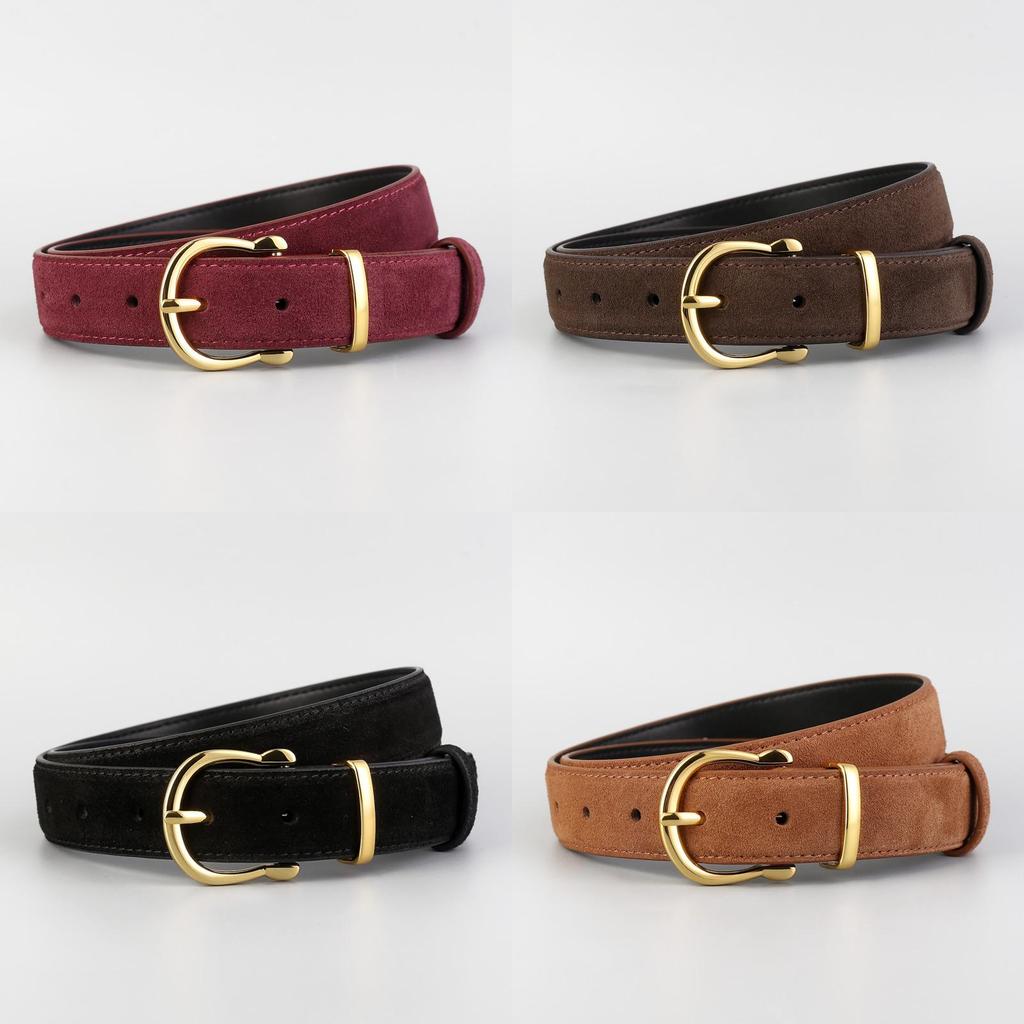 Minimalist Genuine Leather Waist Belt With Pin Closure For Fashionable Ladies And Jeans