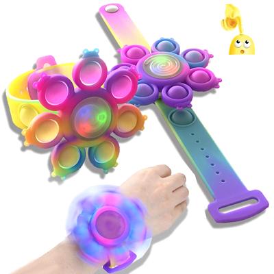 Octopus Spinning Pop Fidget Spinner Figet Spielzeug Anti Stress Pops Armband Licht Armband Einzigartiges Spielzeug Kawaii Bubble Kinder Geschenke