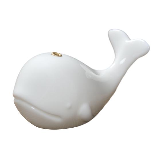 Mini Ceramic Incense Holder, Whale Shape Incense Stick Holder, Cute Incense Burner, Multi-purpose Ornament for Bedroom Yoga Room Tea House