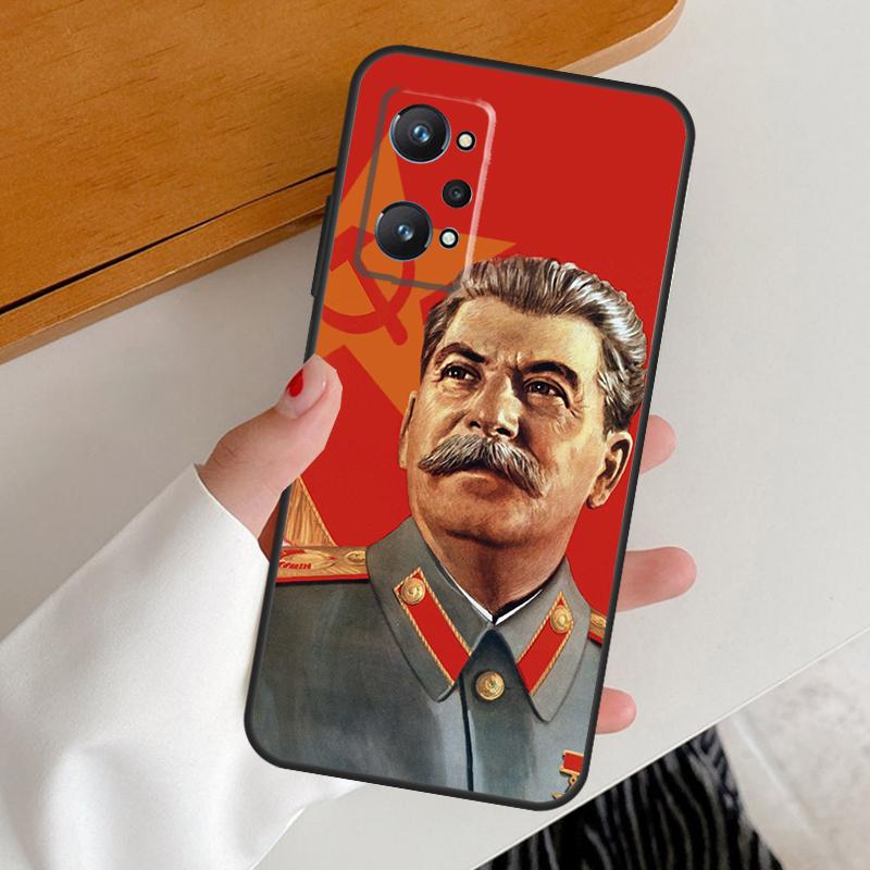 Soviet Union Leader Stalin For Realme GT7 GT6 15 Pro 10 11 12 13 14 Pro Plus C65 C63 C61 C55 C51 C53 C35 C75 C67 Case