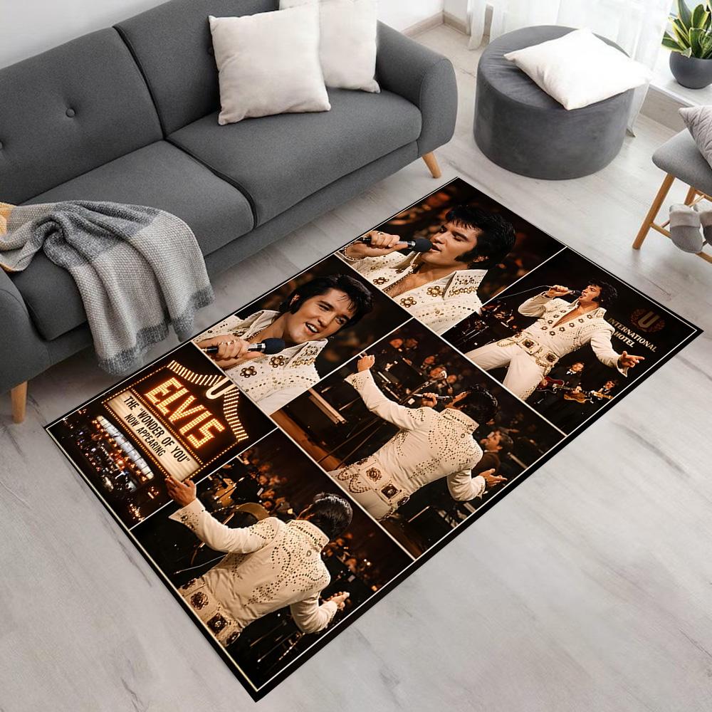 Elvis Presley Floor Mat Design for Foyer Outdoor Game Room Living Rooms Antislip Carpet Office Home Decor Spiritual Gift