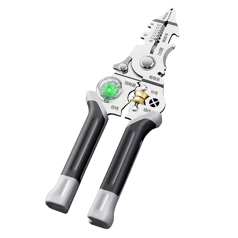 10 In 1 Foldable Wire Stripper With Electricity Measurement Plier For Cutting Pulling Wires Cable Electrician Scissors