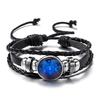 12 Constellation Zodiac Sign Charm Luminous Bracelets Men Women Vintage Multilayer Wrap Leather Bracelet & Bangle Birthday Gift