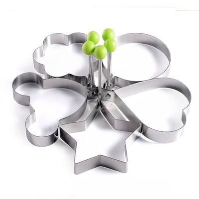 Circle Egg Mold Stainless Steel Egg Pancakes Bake Mold Kitchen Gadgets Frying Egg Lovely Shape Shaper Cooker Mould Rings 5pcs
